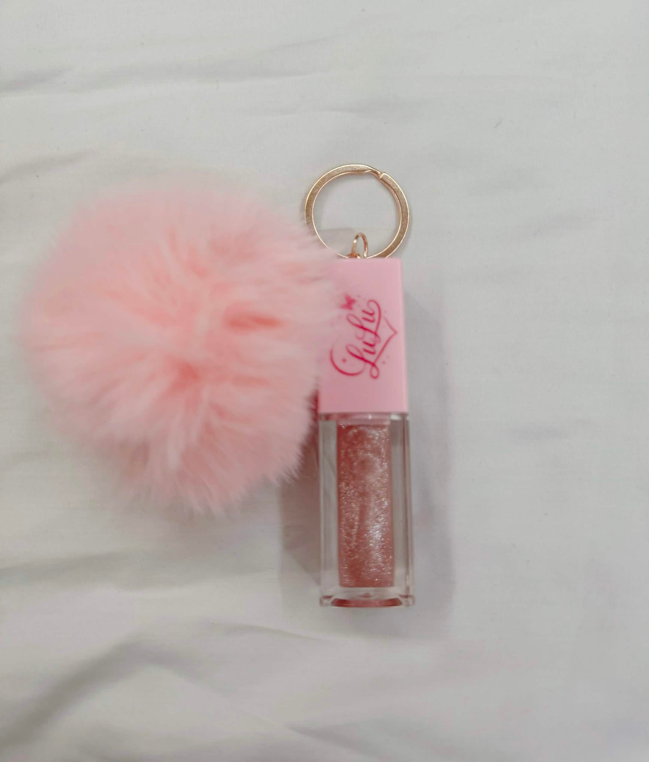 Pom Pom Keychain Lip Gloss